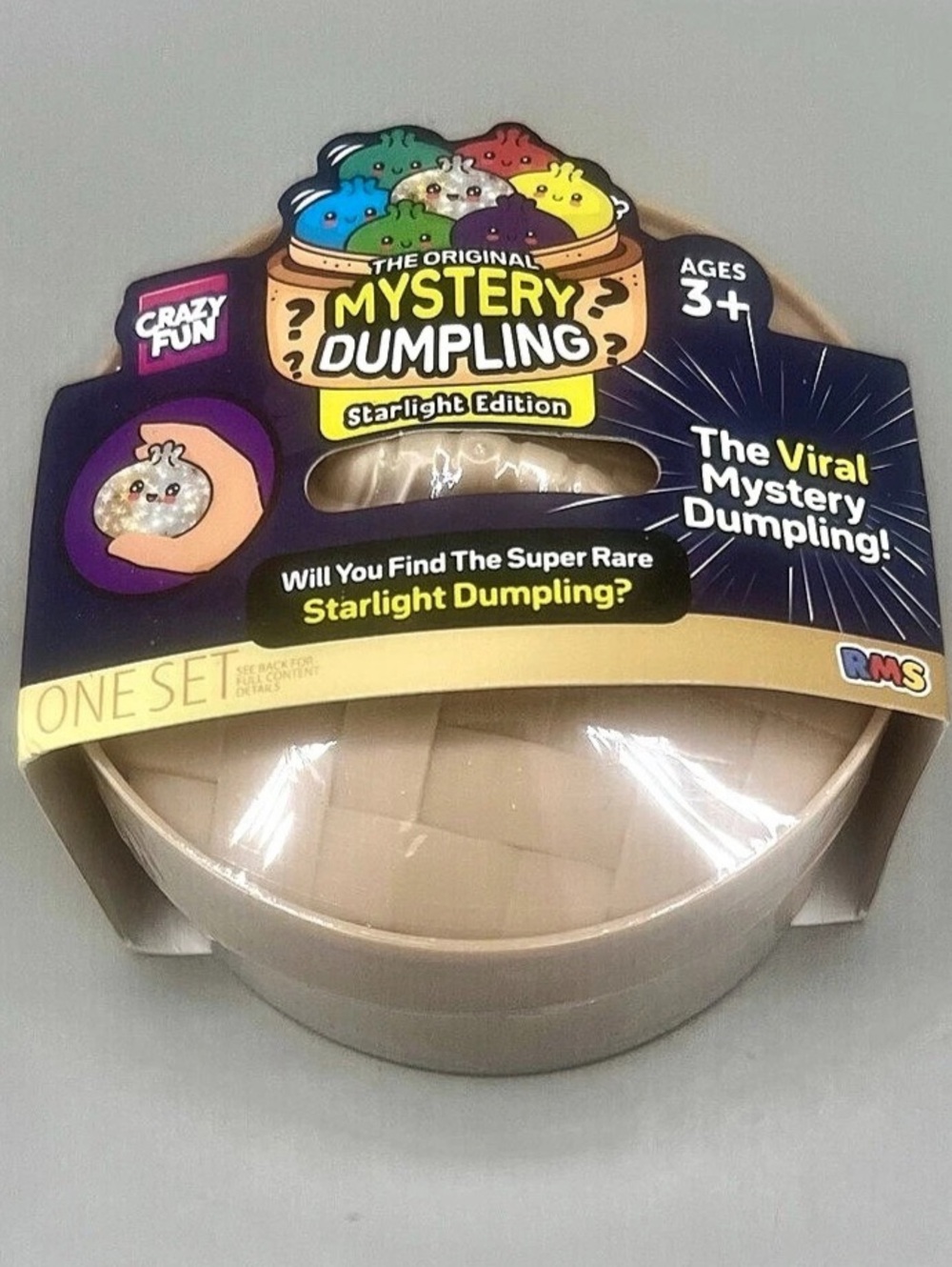 RMS Crazy Fun Mystery Dumpling Starlight Edition ✨ 4” in Tan Basket NEW & SEALED